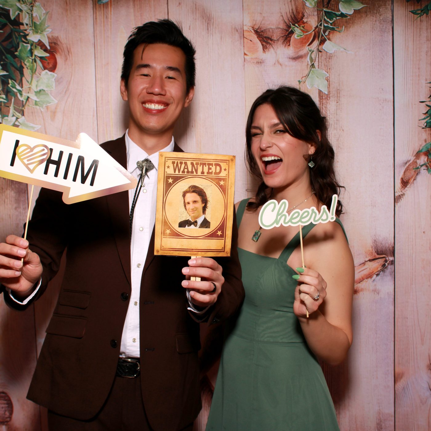 Brand activation photo booth, branded backdrop and props, PicPop
