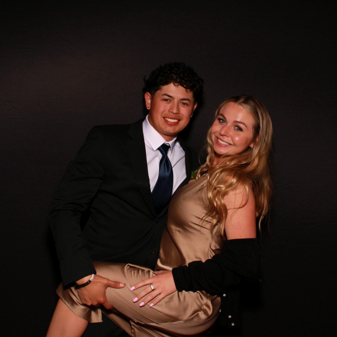 Wedding reception photo booth with bride and groom. PicPop, Indio CA